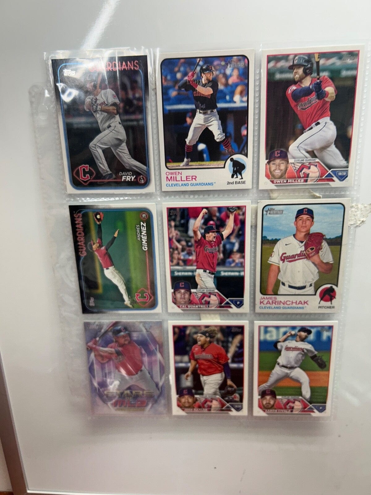 Clevland Indians/ Guardians Lots (9) Card with multiple varations to c