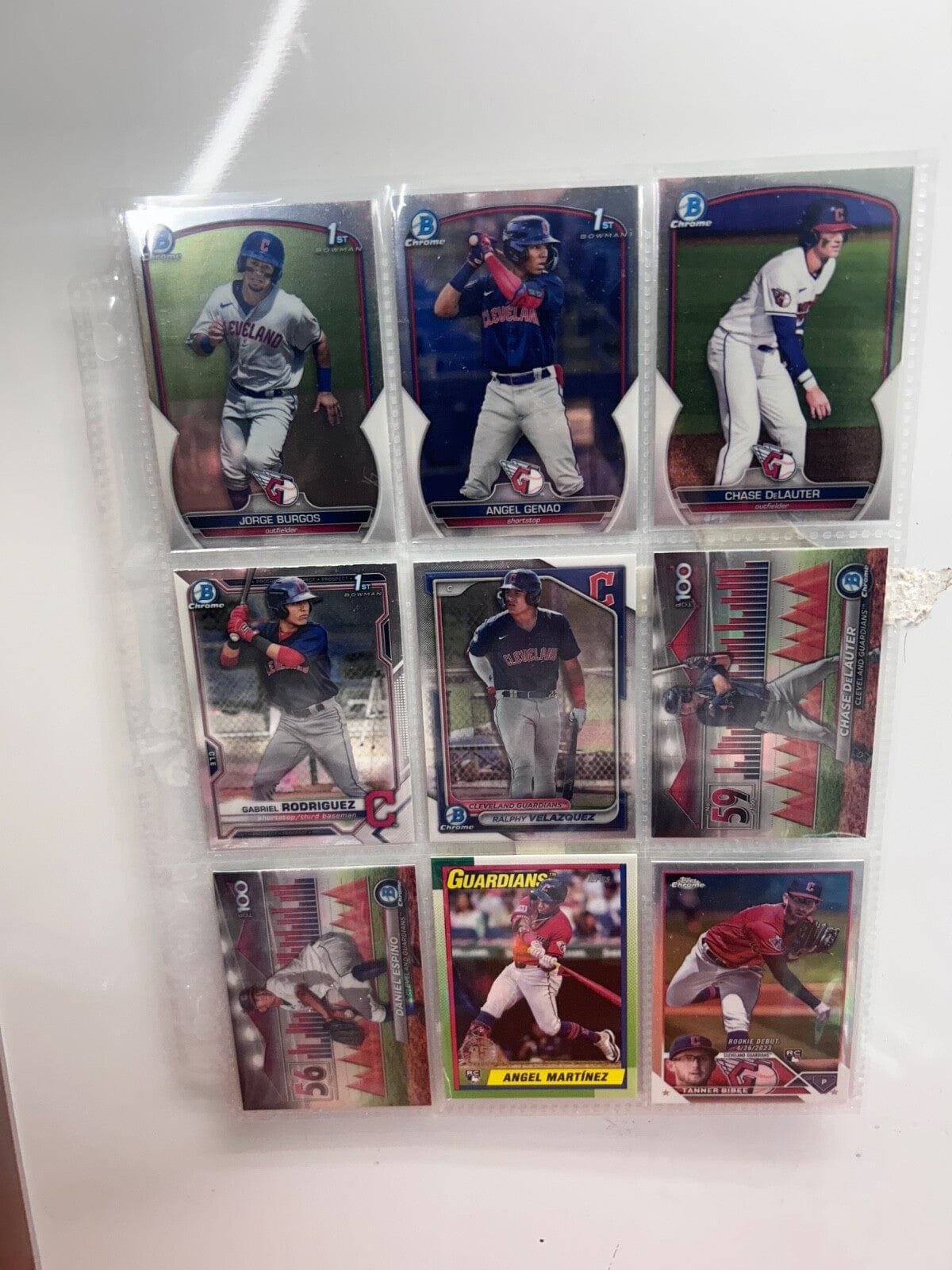 Clevland Indians/ Guardians Lots (9) Card with multiple varations to c