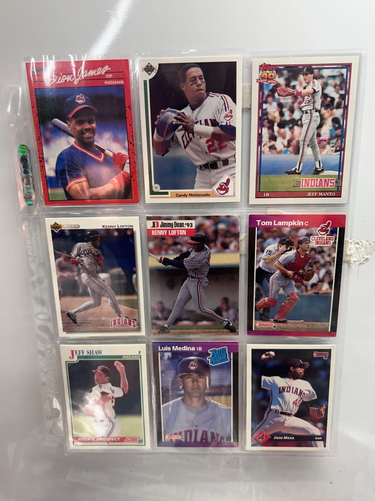 Clevland Indians/ Guardians Lots (9) Card with multiple varations to c