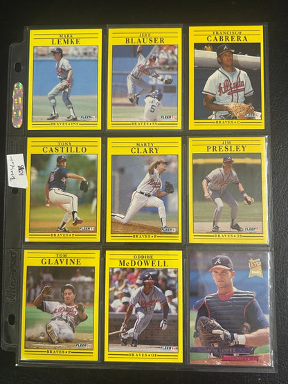 Atlanta Braves 70 + Different Lot Varations of Braves from years 1975-
