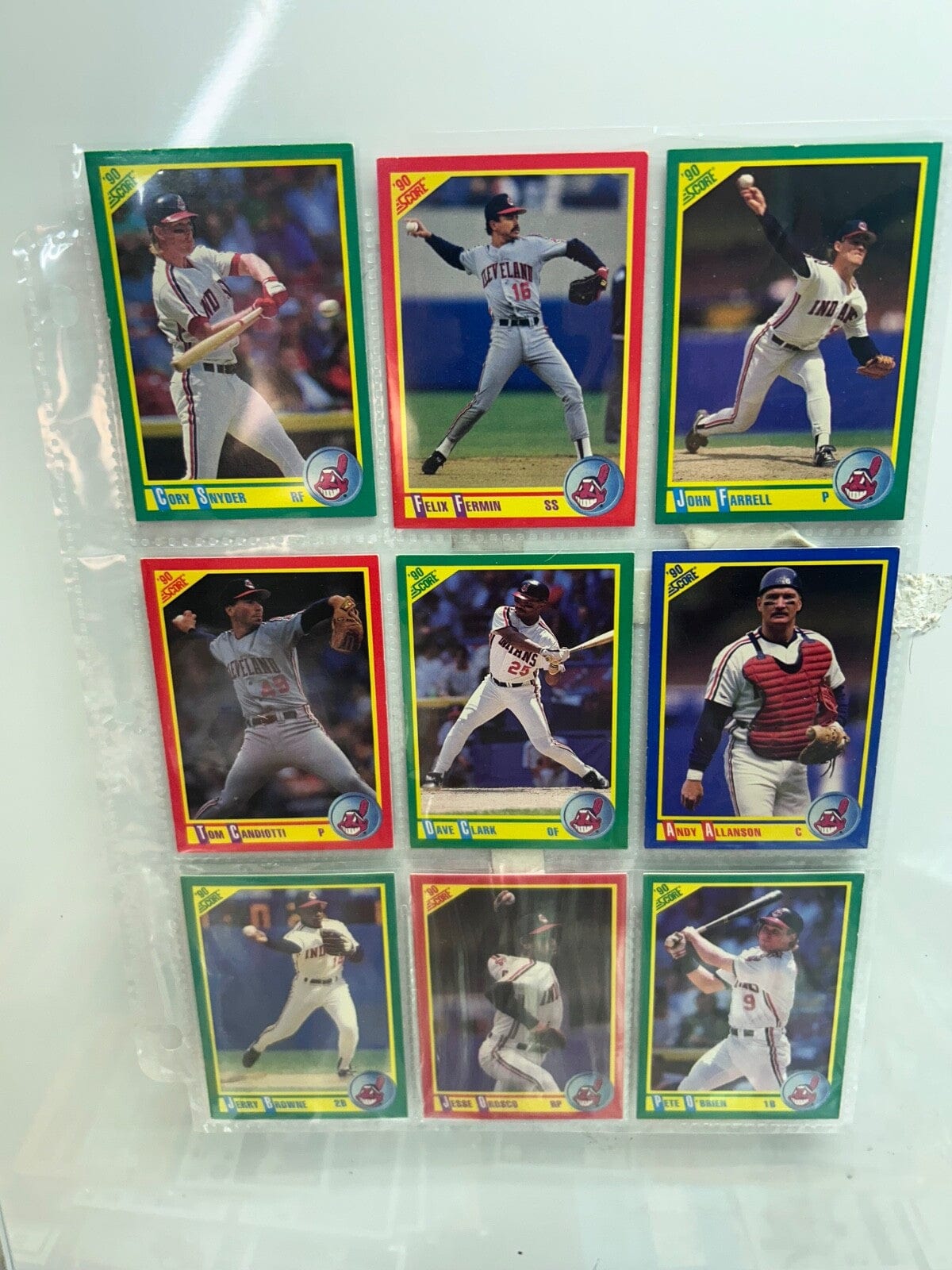Clevland Indians/ Guardians Lots (9) Card with multiple varations to c