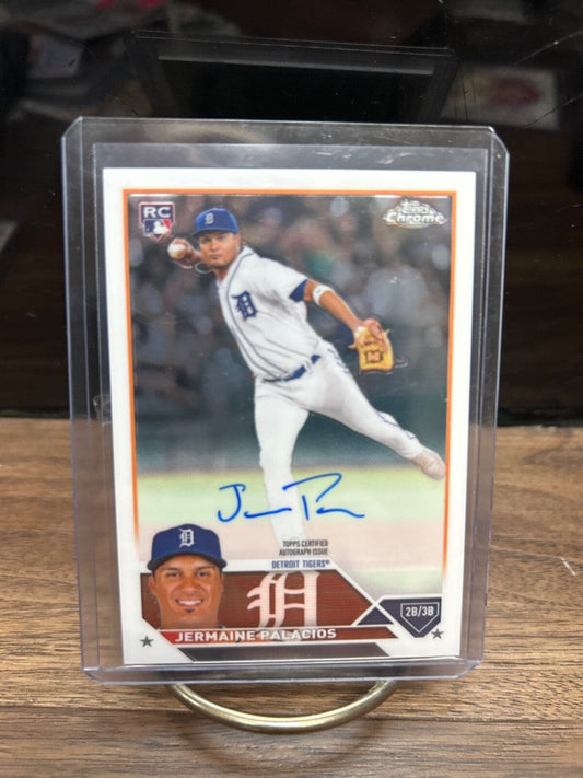 2023 Topps Chrome Jermaine Palacios Rookie On Card Auto #RA-JP Detroit