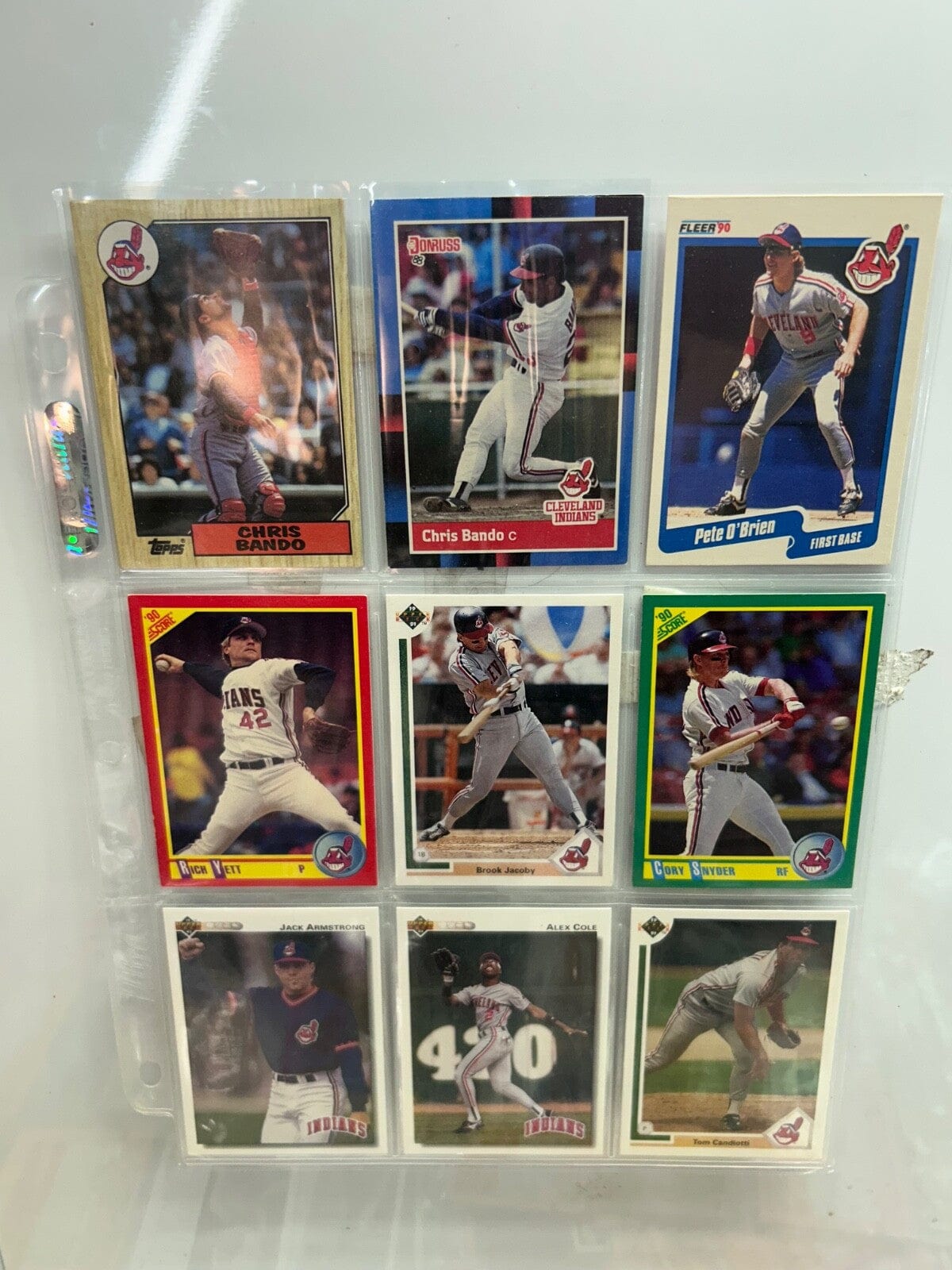 Clevland Indians/ Guardians Lots (9) Card with multiple varations to c