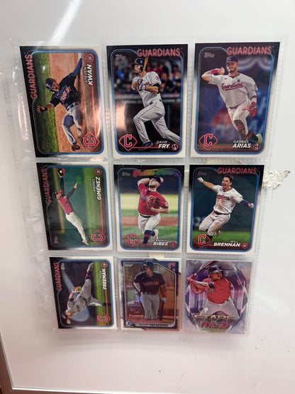 Clevland Indians/ Guardians Lots (9) Card with multiple varations to c