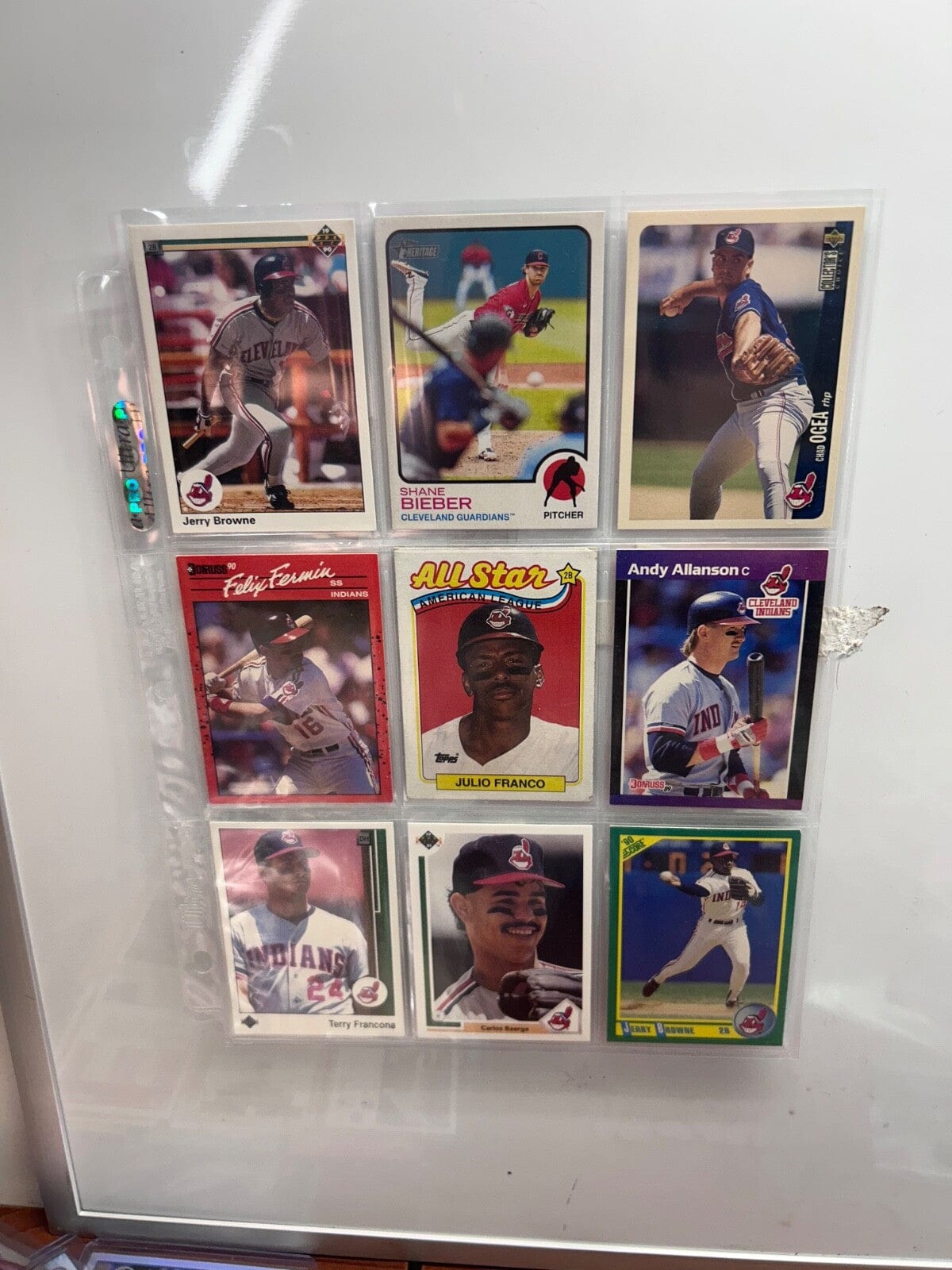 Clevland Indians/ Guardians Lots (9) Card with multiple varations to c