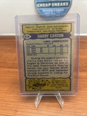 Cheap Sneaks Footwear/Sports Cards 1979 Topps Football Harry Carson New York Giants Card #515