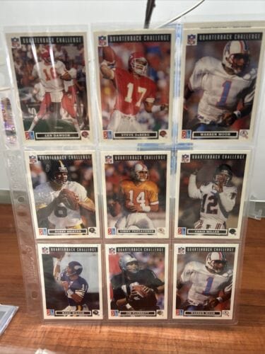 Cheap Sneaks Footwear/Sports Cards 1991 Donmino’s Pizza Upper Deck NFL Quarterback Challenge Lot Of 11
