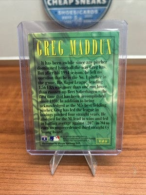 Cheap Sneaks Footwear/Sports Cards 1995 Fleer Pro-Visions #4 Greg Maddux - Atlanta Braves