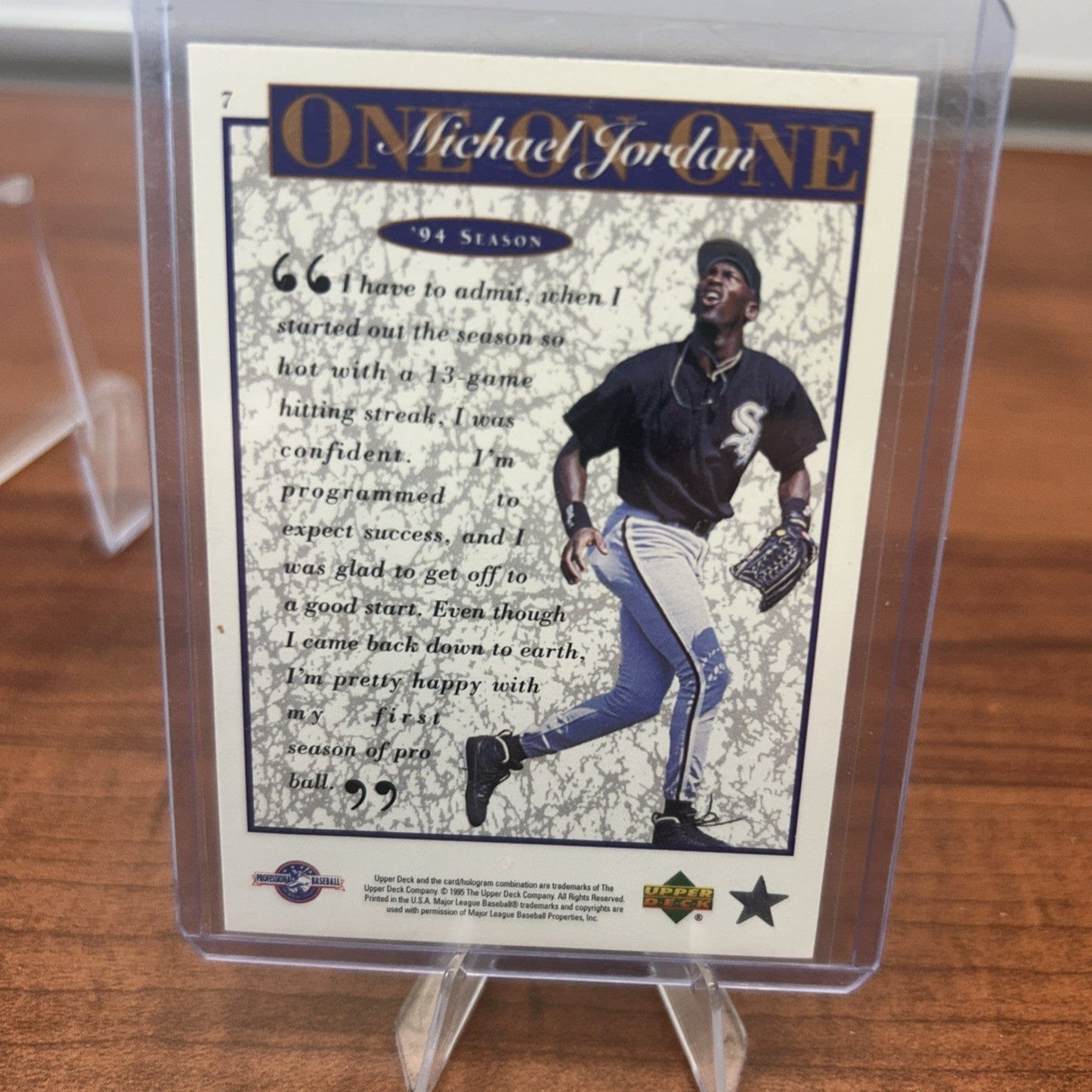 Cheap Sneaks Footwear/Sports Cards 1995 Upper Deck Minors One On One Michael Jordan Birmingham Barons #7