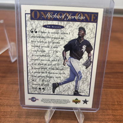 Cheap Sneaks Footwear/Sports Cards 1995 Upper Deck Minors One On One Michael Jordan Birmingham Barons #7