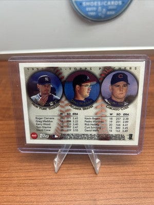 Cheap Sneaks Footwear/Sports Cards 1999 Topps #NNO Roger Clemens / Greg Maddux / Kerry Wood MVP Promotion