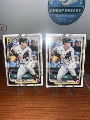Cheap Sneaks Footwear/Sports Cards (2) Henry Davis(RC) 2024 Bowman Rookie Card #61