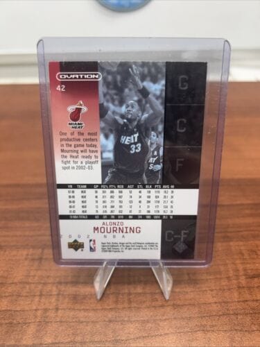 Cheap Sneaks Footwear/Sports Cards 2002 Upper Deck Ovation Alonzo Mourning #42