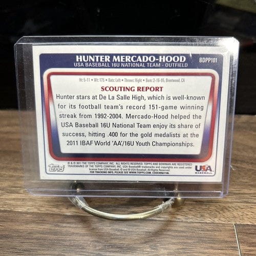 Cheap Sneaks Footwear/Sports Cards 2011 Bowman Draft Picks & Prospects Chrome Hunter Mercado-Hood USA #BD