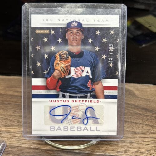 Cheap Sneaks Footwear/Sports Cards 2013 Panini USA Baseball Autograph Justus Sheffield SP 437/499 basebal