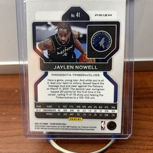 Cheap Sneaks Footwear/Sports Cards 2021-22 Panini Prizm Jaylen Nowell Silver Prizm #41  Minnesota Timberw