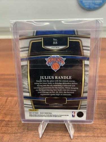 Cheap Sneaks Footwear/Sports Cards 2021-22 Panini Select Blue Shimmer Prizm Julius Randle #88 + Bonus Car