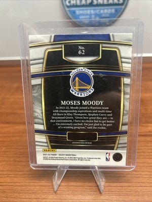 Cheap Sneaks Footwear/Sports Cards 2021-22 Panini Select Concourse Base Blue #62 Moses Moody Rookie RC Wa