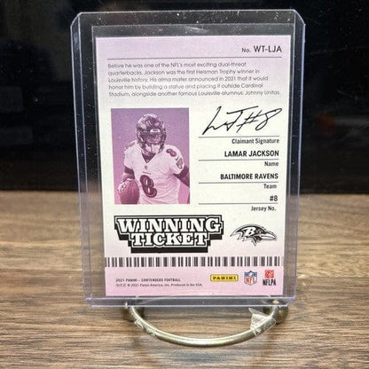 Cheap Sneaks Footwear/Sports Cards 2021 Panini Contenders - Winning Ticket #WT-LJA Lamar Jackson