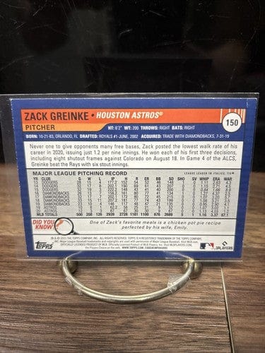 Cheap Sneaks Footwear/Sports Cards 2021 Topps Big Leauge Zack Greinke #150 Houston Astros
