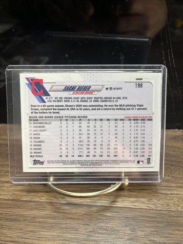 Cheap Sneaks Footwear/Sports Cards 2021 Topps Chrome Base #198 Shane Bieber - Cleveland Indians