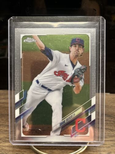 Cheap Sneaks Footwear/Sports Cards 2021 Topps Chrome Base #198 Shane Bieber - Cleveland Indians
