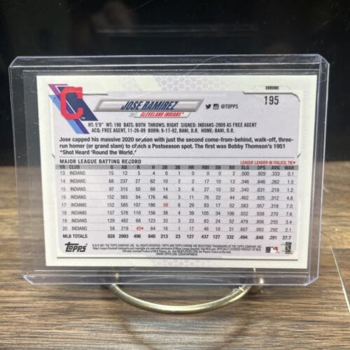 Cheap Sneaks Footwear/Sports Cards 2021 Topps Chrome Jose Ramirez Cleveland Indians #195
