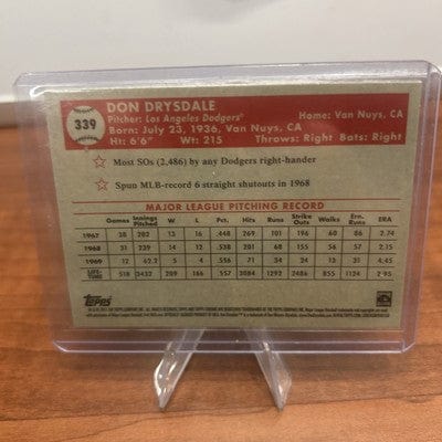 Cheap Sneaks Footwear/Sports Cards 2021 Topps Chrome Platinum # 339 Don Drysdale NM