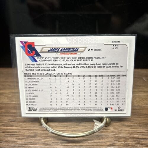 Cheap Sneaks Footwear/Sports Cards 2021 Topps Series 2 Base #361 James Karinchak - Cleveland Indians Futu