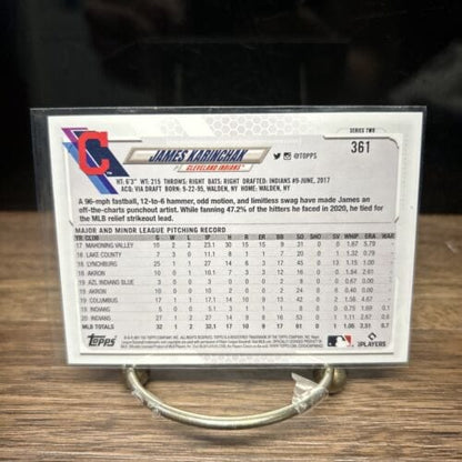 Cheap Sneaks Footwear/Sports Cards 2021 Topps Series 2 Base #361 James Karinchak - Cleveland Indians Futu