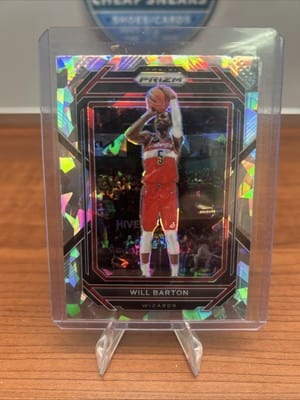 Cheap Sneaks Footwear/Sports Cards 2022-23 Panini Prizm Silver CRACKED ICE PRIZM 🏀 WILL BARTON