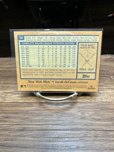 Cheap Sneaks Footwear/Sports Cards 2022 Topps Archives Jacob deGrom #151 Free Shipping