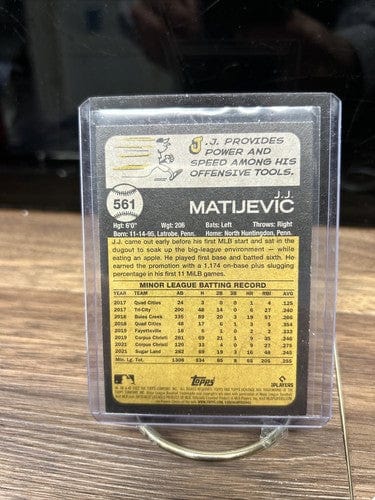 Cheap Sneaks Footwear/Sports Cards 2022 Topps Heritage High Number - #561 J.J. Matijevic (RC) Rookie Hous