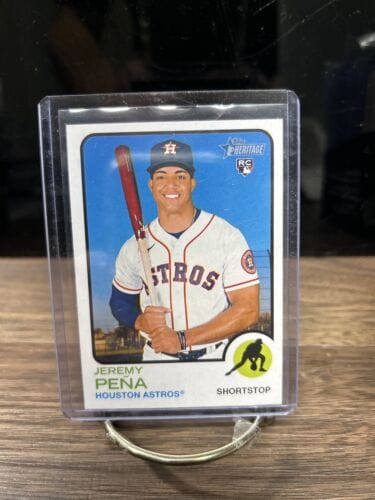 Cheap Sneaks Footwear/Sports Cards 2022 Topps Heritage High Number Jeremy Pena Rookie Card #629 Astros RC