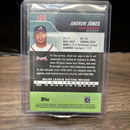 Cheap Sneaks Footwear/Sports Cards 2022 Topps Stadium Club Andruw Jones Red Foil Parallel sp #201 Atlanta