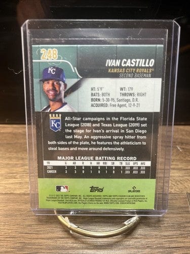 Cheap Sneaks Footwear/Sports Cards 2022 Topps Stadium Club Chrome Ivan Castillo Rookie RC Refractor Paral