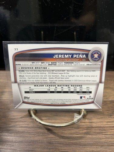 Cheap Sneaks Footwear/Sports Cards 2023 Bowman #77 Jeremy Pena Houston Astros Baseball