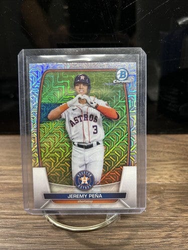 Cheap Sneaks Footwear/Sports Cards 2023 Bowman Chrome #77 Jeremy Pena Mega Box Mojo Refractor