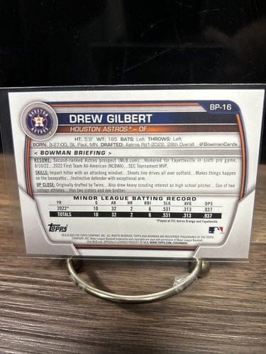 Cheap Sneaks Footwear/Sports Cards 2023 Bowman Chrome Baseball DREW GILBERT Astros RC Prospects BCP-16