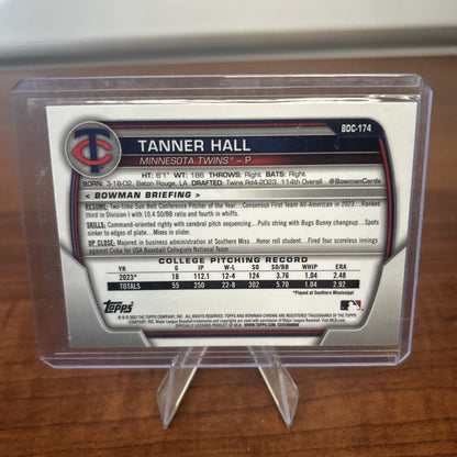 Cheap Sneaks Footwear/Sports Cards 2023 Bowman Chrome Light Green Refractor Tanner Hall BDC-174!