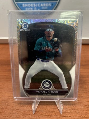 Cheap Sneaks Footwear/Sports Cards 2023 Bowman Chrome Mega #BCP-180 Michael Arroyo Mojo Refractor Prospec