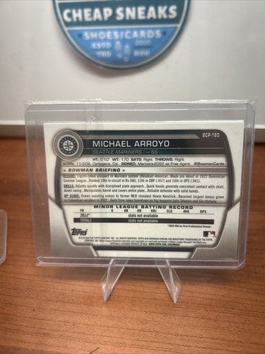 Cheap Sneaks Footwear/Sports Cards 2023 Bowman Chrome Mega #BCP-180 Michael Arroyo Mojo Refractor Prospec