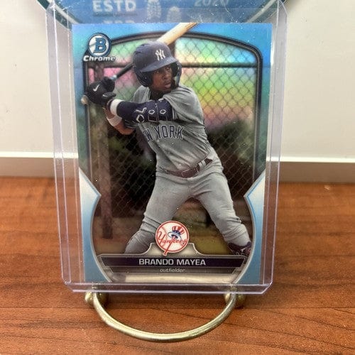 Cheap Sneaks Footwear/Sports Cards 2023 Bowman Draft Chrome Sky Blue Refractor Brando Mayea #BDC-66