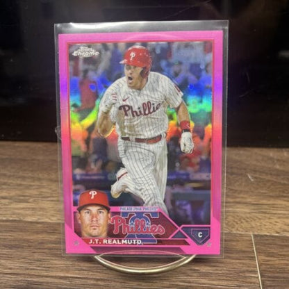 Cheap Sneaks Footwear/Sports Cards 2023 Topps Chrome Basebal Pink Refractor J.T. Realmuto #30 Philadelphi
