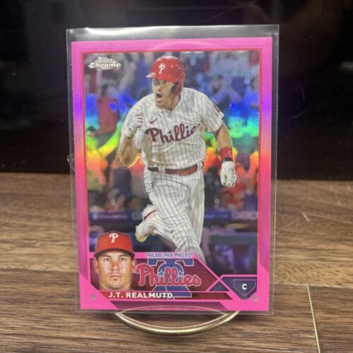 Cheap Sneaks Footwear/Sports Cards 2023 Topps Chrome Basebal Pink Refractor J.T. Realmuto #30 Philadelphi