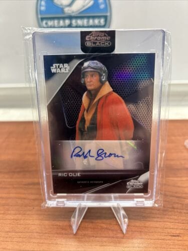 Cheap Sneaks Footwear/Sports Cards 2023 Topps Chrome Black Star Wars RALPH BROWN RIC OLIE Auto
