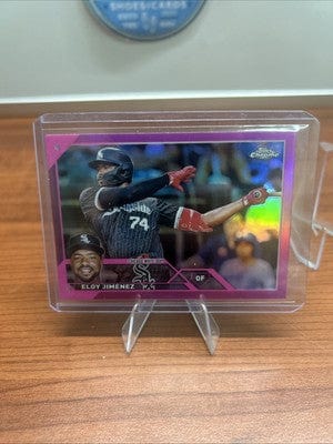 Cheap Sneaks Footwear/Sports Cards 2023 Topps Chrome Eloy Jimenez Pink Refractor Parallel Card #34 White