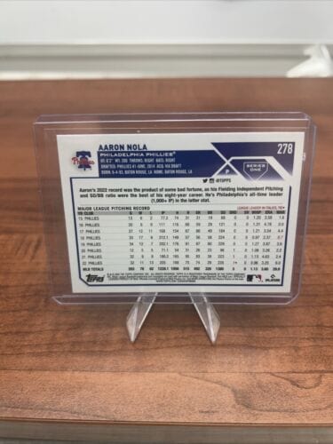 Cheap Sneaks Footwear/Sports Cards 2023 Topps Series 1 Baseball Base #278 AARON NOLA Philadelphia Phillie
