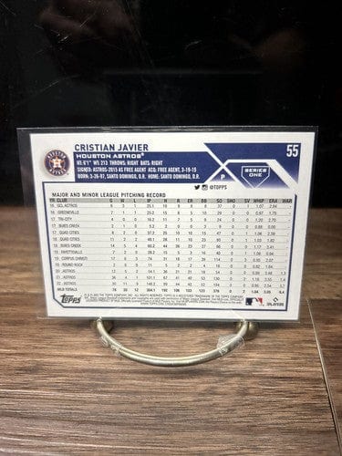 Cheap Sneaks Footwear/Sports Cards 2023 TOPPS SERIES ONE # 55 CHRISTIAN JAVIER ASTROS CARD