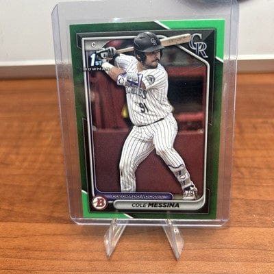 Cheap Sneaks Footwear/Sports Cards 2024 Bowman Draft  Green Parallel #BD-9 Cole Messina /99 (RC)